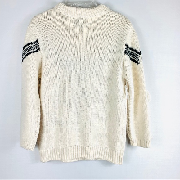 NWT Zara Girls Fringed Jacquard Sweater - Picture 2 of 3